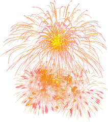 Amazing Beautiful firework isolated for celebration anniversary merry christmas eve and happy new year