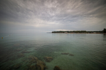 The coast of the Adriatic Sea in mild weather