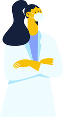 Doctor, professional hospital worker. 