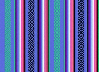 Peruvian Design Pattern Bluish shades