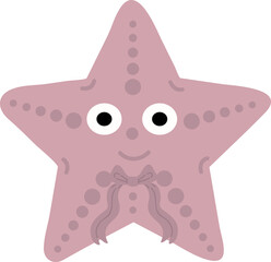 Hand drawn style ocean Starfish
