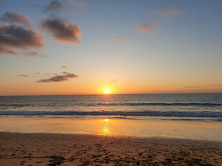 Naklejka na ściany i meble Sonnenuntergang auf Fuerteventura