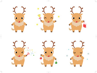 トナカイのアイコンセット