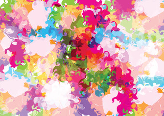Abstract vector paint multi color isolated background design. illustration vector design.