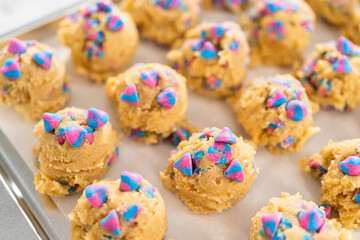 Unicorn chocolate chip cookie