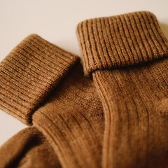 warm winter wool socks are colorful