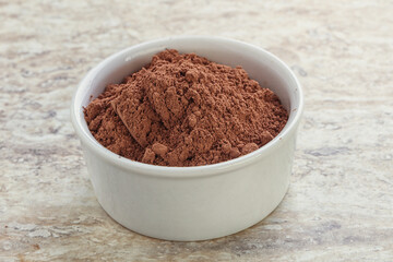 Natural organic cocoa powder for culinary