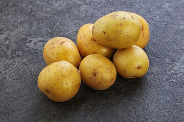 Raw small organic baby potato