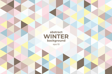 Minimalistic winter vector background. Abstract cute geometric calm cover.