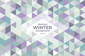 Abstract winter background. Geometric cool vector pattern for your design.