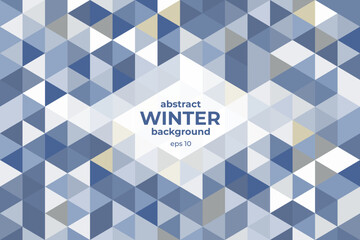 Geometric vector background. Abstract winter minimalistic picture.