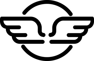 Wings line icon
