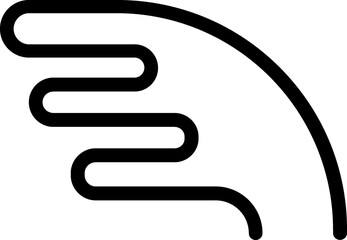 Wings line icon
