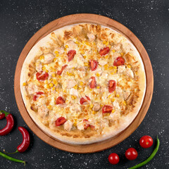 photo of pizza on the table	