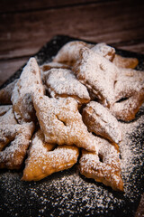 TRADITIONAL WONDERS OF SOUTH-WESTERN FRANCE, SPRINKLED WITH ICING SUGAR AND FLAVOURED WITH RUM AND ORANGE FLOWER WATER, High quality photo