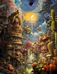 Fototapeta premium Surrealist nightmare or dream