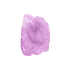 Abstract violet color watercolor stain isolated. Watercolor hand drawn texture for backgrounds, cards, banner