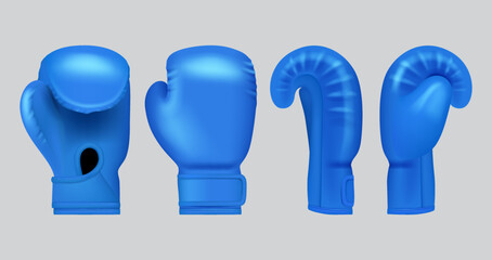 Box gloves. Sport hands punch items for boxers equipment decent vector competition symbols gloves realistic
