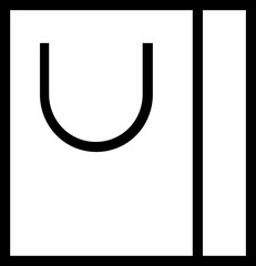 shopping bag line icon