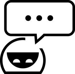 Bot chat support  line icon