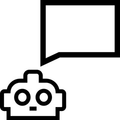 Bot chat support  line icon