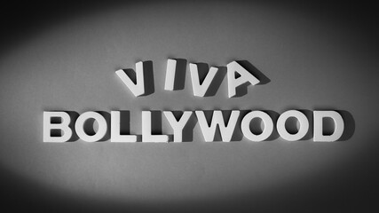 Viva Bollywood - Old movie style inscription