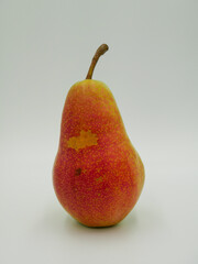 Organic ripe pear with a large mark