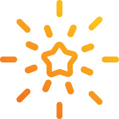 Fireworks flat  icon