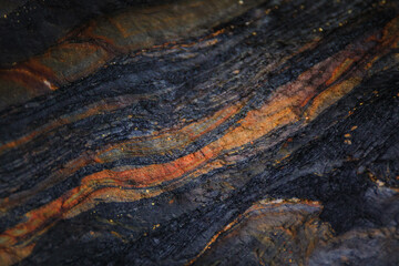 Rocky shapes on the beach. textures and patterns generated on the stones of the Asturian beaches