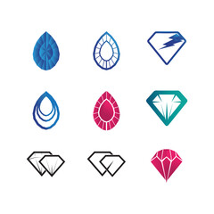 Diamond Logo Template icon sign jewel 