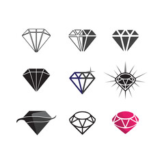 Fototapeta na wymiar Diamond Logo Template icon sign jewel 