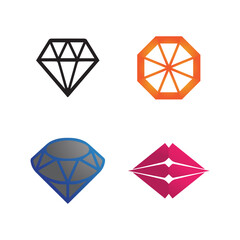Diamond Logo Template icon sign jewel 