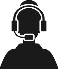Woman call center support icon
