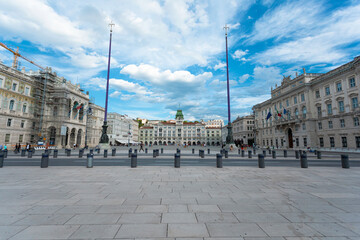Unity of Italy Square in Trieste, Italy - obrazy, fototapety, plakaty