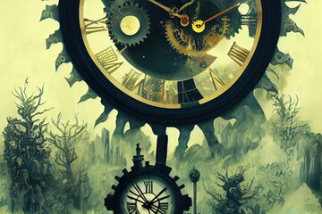 Obraz premium the world, light, esoteric, highly detailed illustration, mixed art