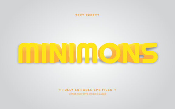 Vector Editable Text Effect in Minimons Style