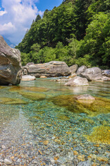 Verzasca Fluss in der Schweiz