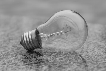 An Incandescent light bulb during the day
