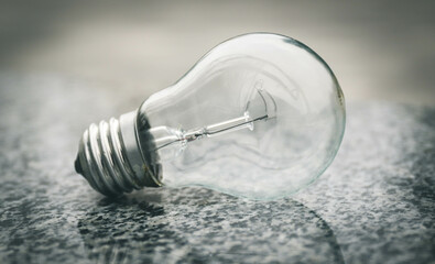 An Incandescent light bulb during the day