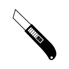 Construction repair knife cutter icon | Black Vector illustration |