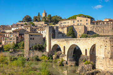 The bridge of Besal- Besalu in Catalonia,  Spain