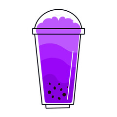 Bubble tea cup illustration