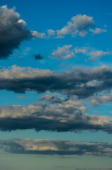 Abstract background of beautiful white clouds with blue sky in Brazil