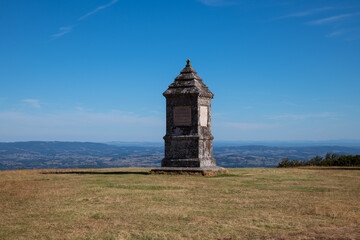 the top of the mont beauvray in the morvan nature area in france