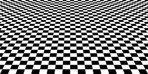 Checkered Chess Board Pattern Floor Perspective View Vector Background illustration
