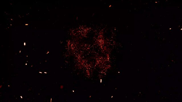 Fire explosion shooting with high speed camera