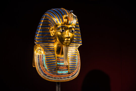 Brno, Czech Republic - November 6 2022: Exhibition with replicas of original Egyptian pieces,