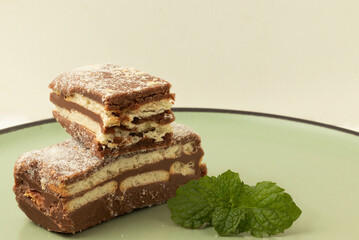 Focus on Italian straws on plate.