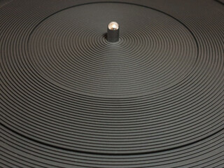 Turntable Rubber Platter Mat, a part shot, perspective view