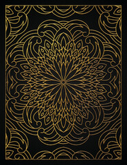 Golden abstract luxury style seamless pattern design